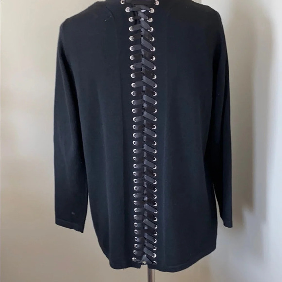 {John + Jenn} Cardigan w/crisscross ribbon detail - Picture 2 of 6